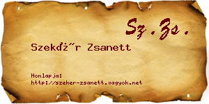 Szekér Zsanett névjegykártya