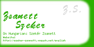 zsanett szeker business card