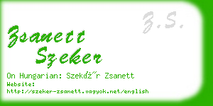 zsanett szeker business card